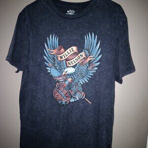 DARK GRAY WILLIE NELSON T SHIRT SIZE MEDIUM